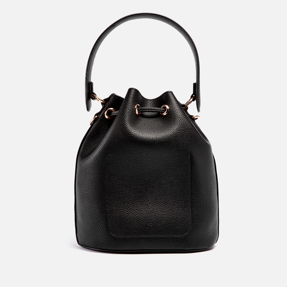 Valentino Katong Pebbled Faux Leather Bucket Bag