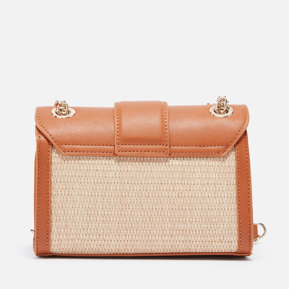 Valentino Tribeca Faux Leather and Rattan Flap Bag