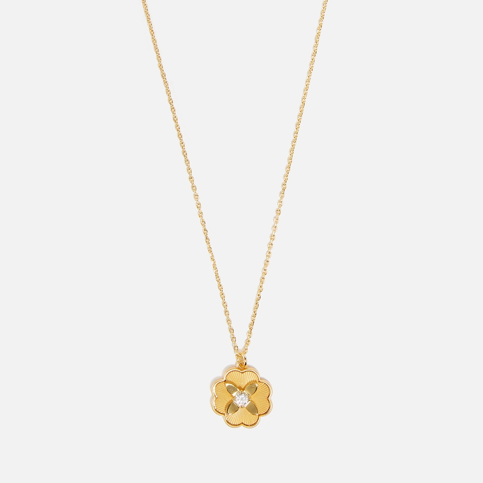Kate Spade New York Heritage Bloom Gold-Tone Pendant Necklace