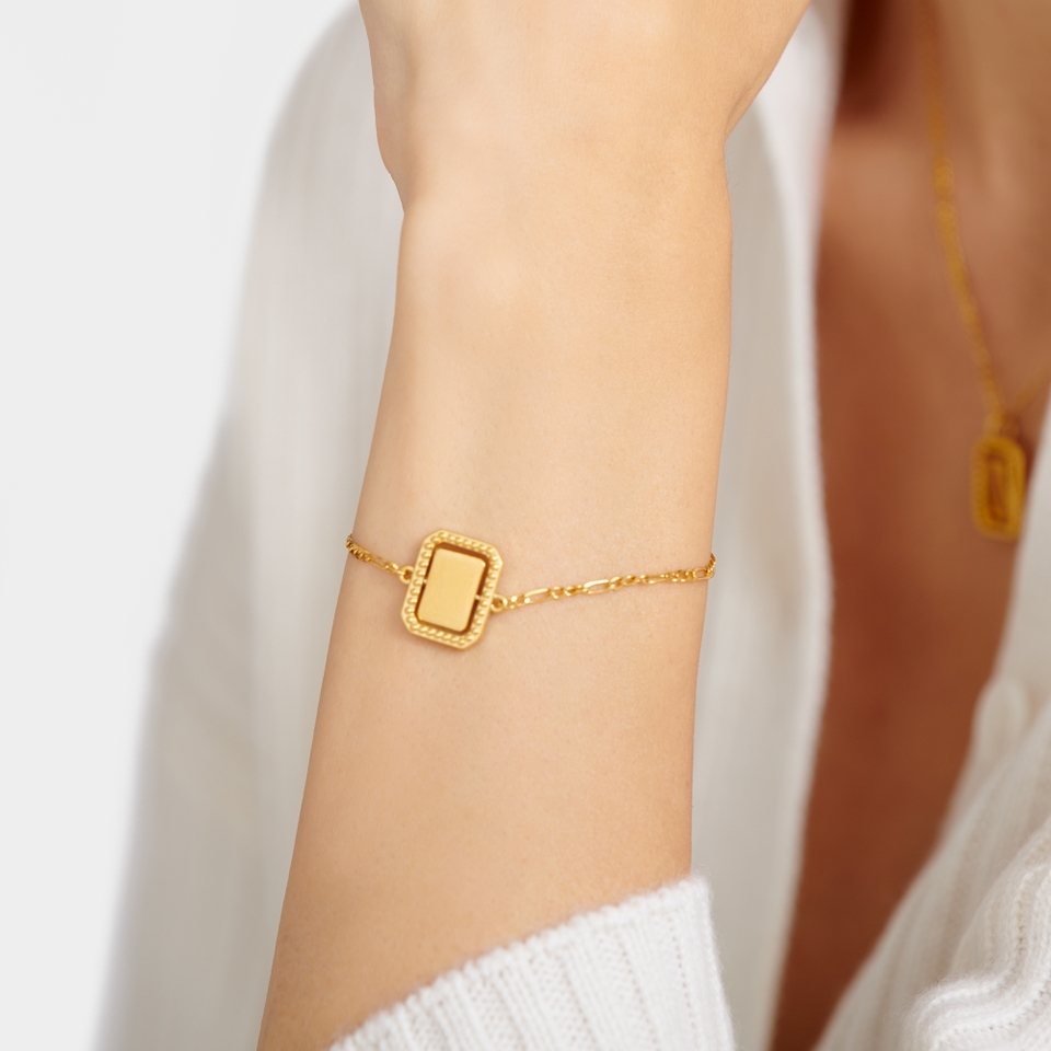 Katie Loxton Optimism Spinning Amulet 18-Karat Gold-Plated Bracelet