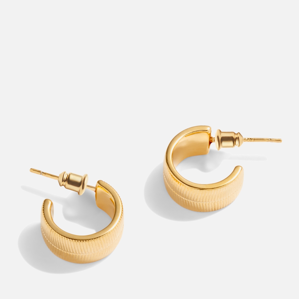 Katie Loxton Ciana Snake 18-Karat Gold-Plated Huggie Earrings