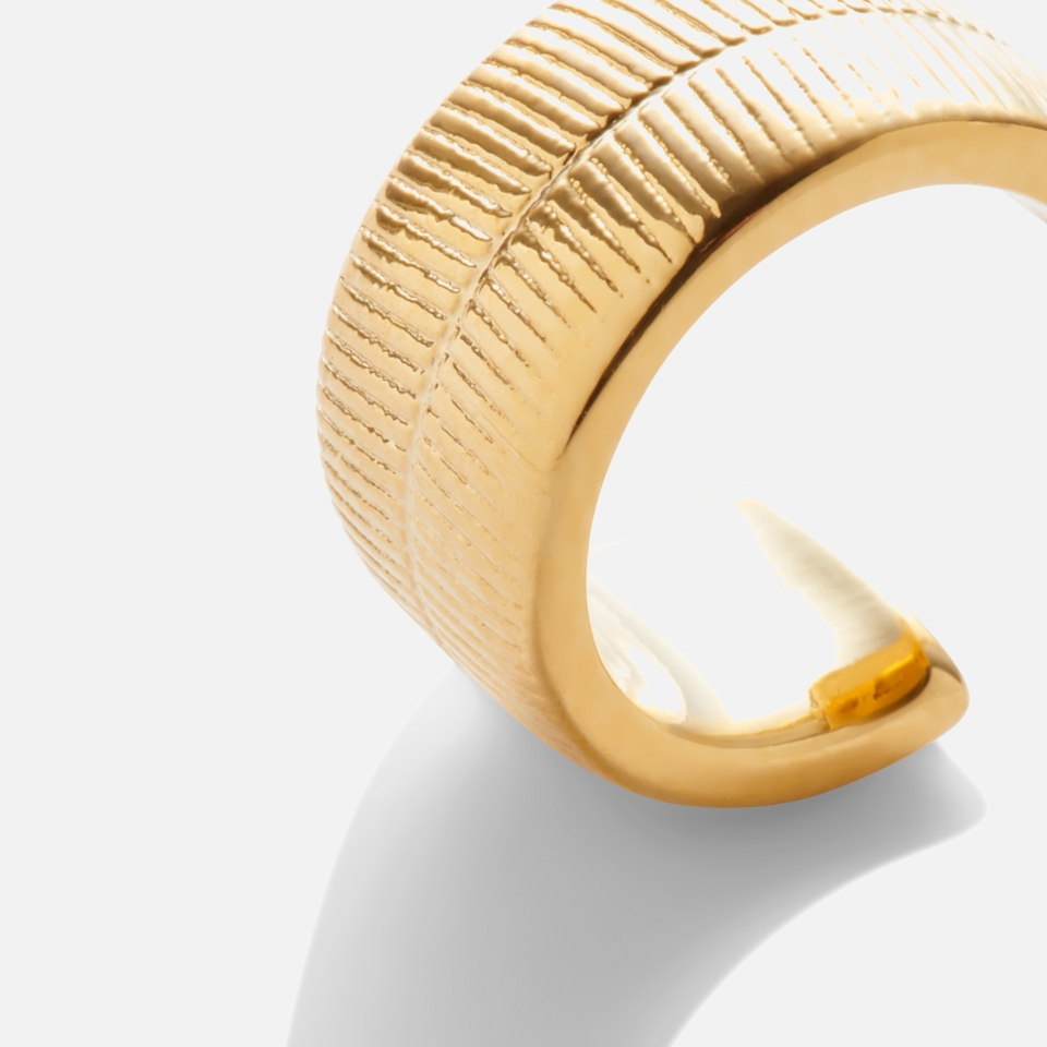 Katie Loxton Ciana Snake 18-Karat Gold-Plated Huggie Earrings