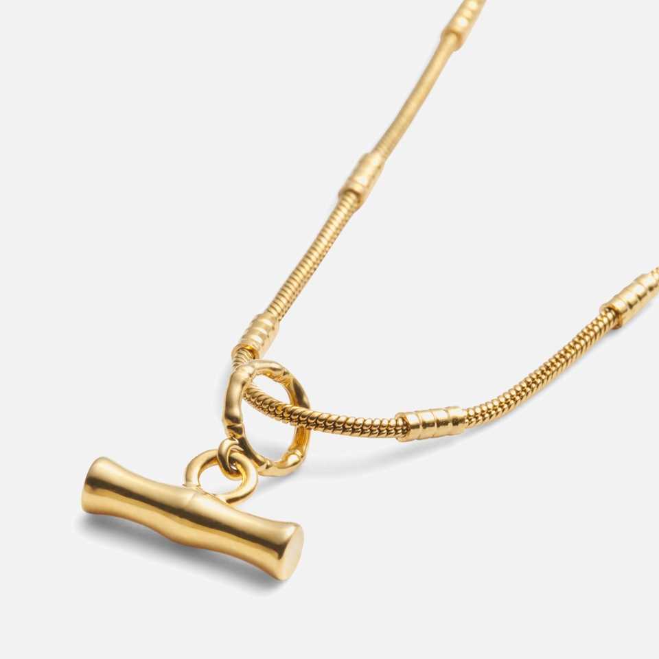Katie Loxton Bamboo 18-Karat Gold-Plated Necklace