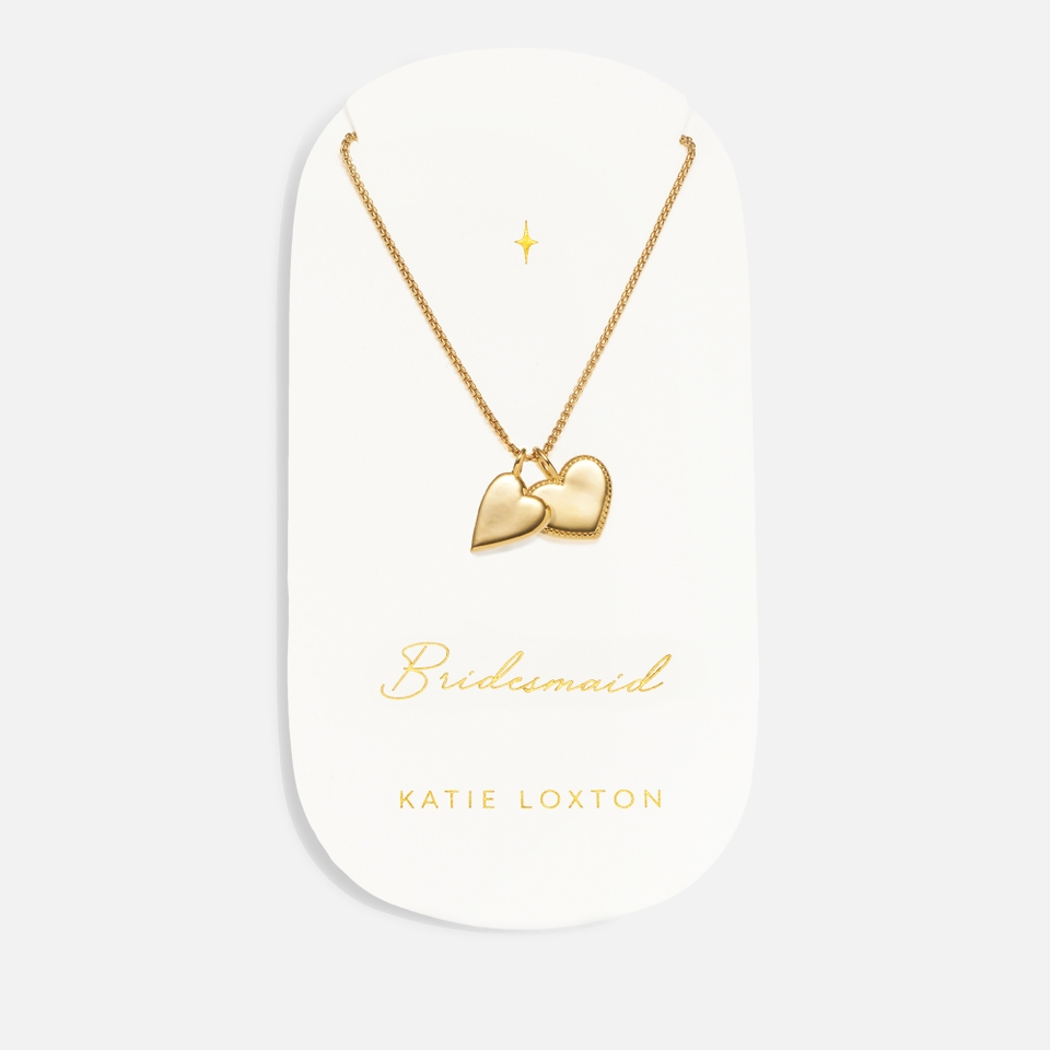 Katie Loxton Bridesmaid Charm 18-Karat Gold-Plated Necklace