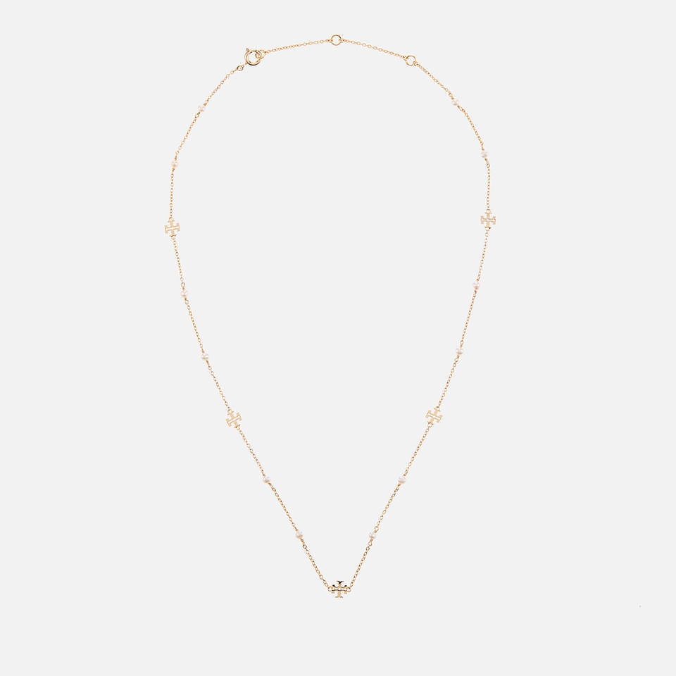 Tory Burch Delicate Kira Pearl Gold-Tone Necklace