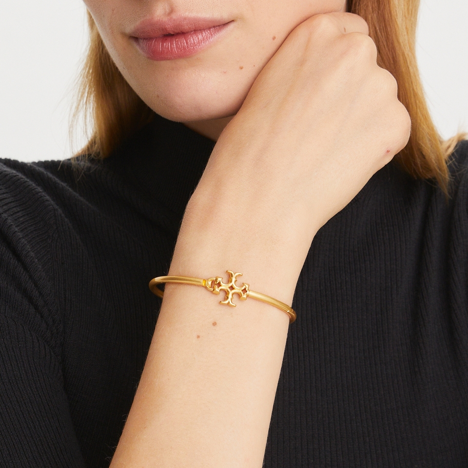 Tory Burch Eleanor Gold-Tone Hinged Cuff