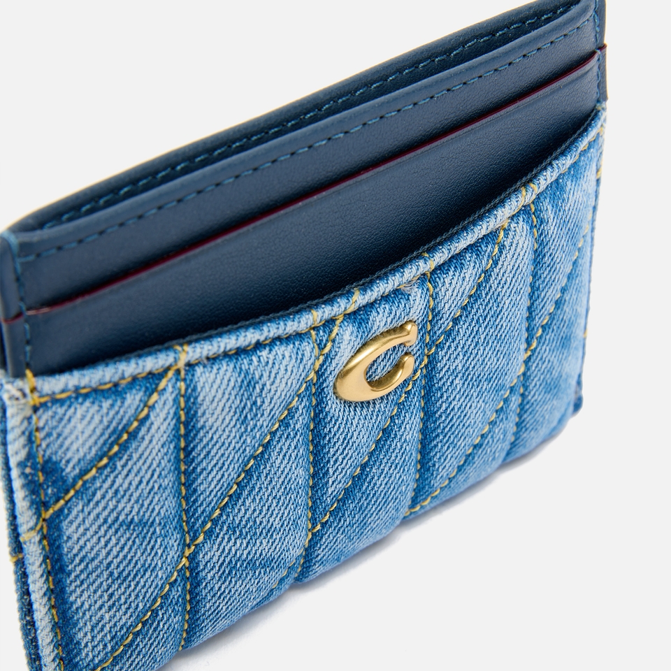 Coach Essential Quilted Denim and Leather Cardholder