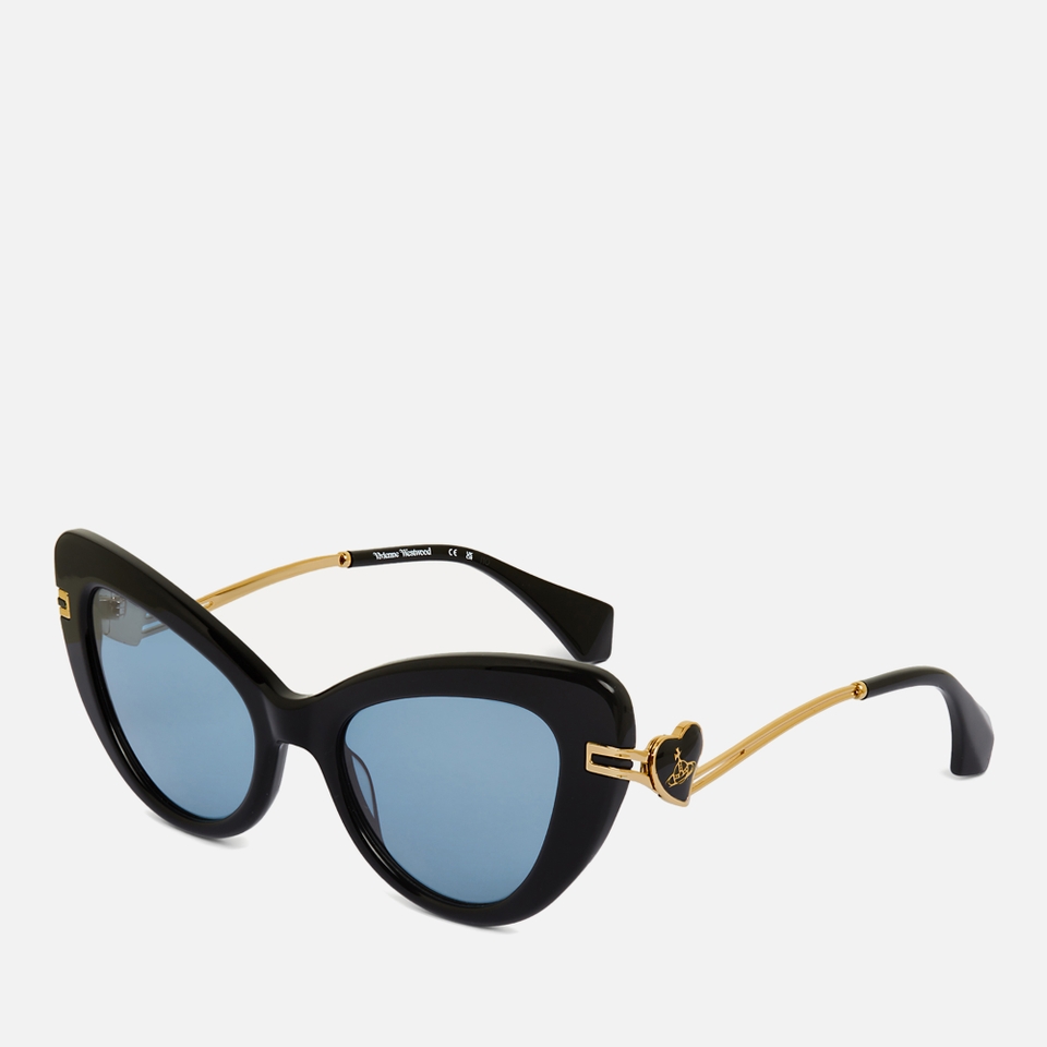 Vivienne Westwood Women's Cat Eye Sunglasses - Gloss Solid Black