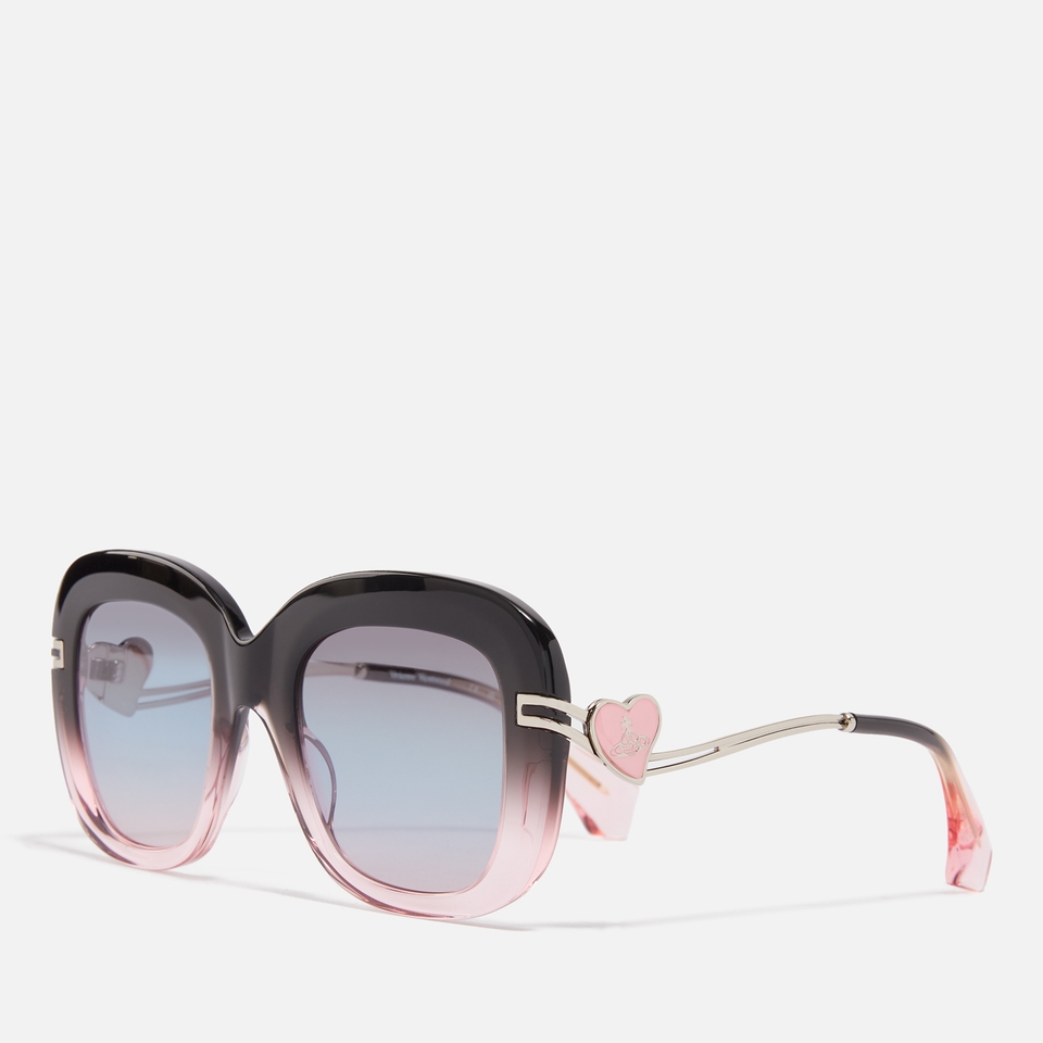 Vivienne Westwood Women's Square Frame Sunglasses - Gloss Crystal Grey/Pink Gradient