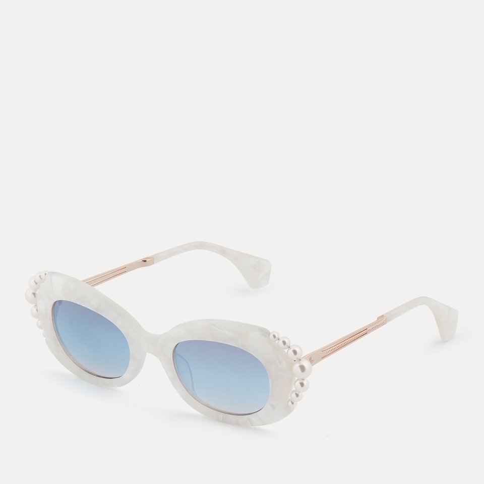 Vivienne Westwood Acetate Swarovski Pearl Cat-Eye Sunglasses