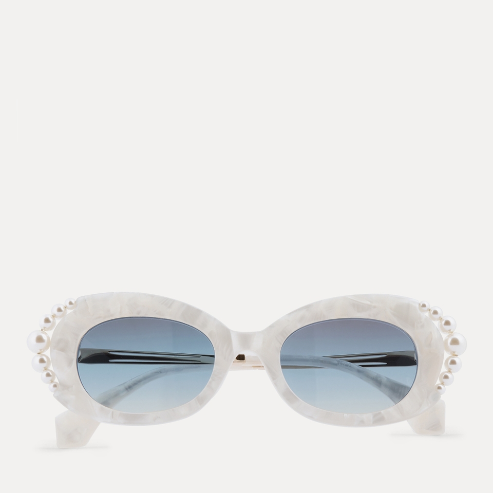 Vivienne Westwood Women's Pearl Cat Eye Sunglasses - Gloss White Pearl