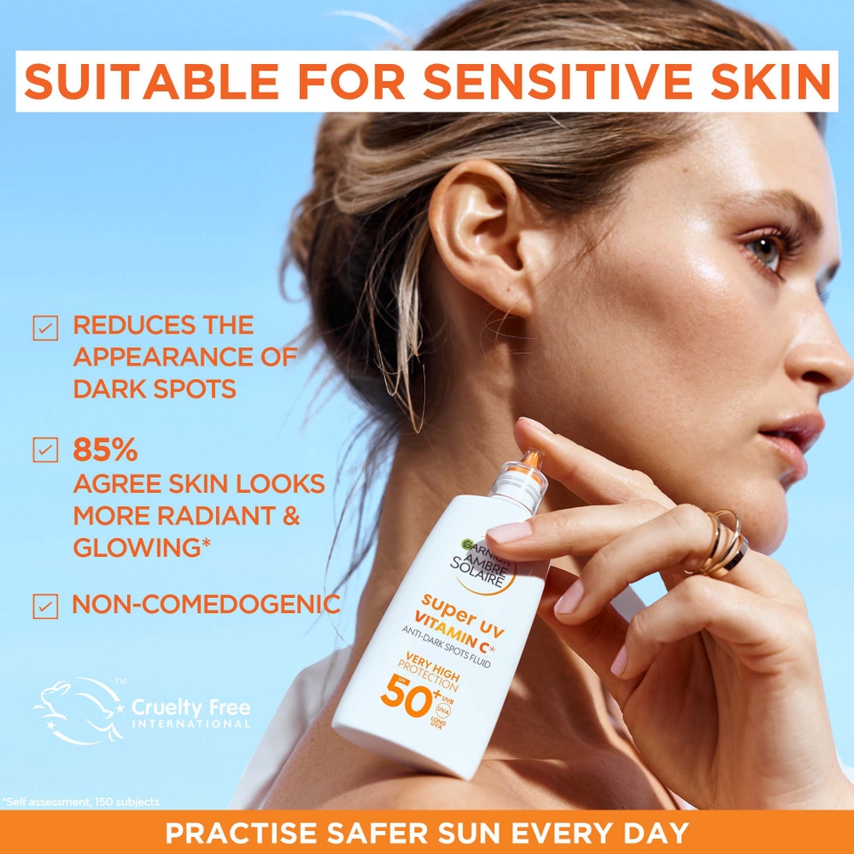 Garnier Ambre Solaire Super UV Vitamin C Facial Fluid for Daily Use SPF 50+ 40ml