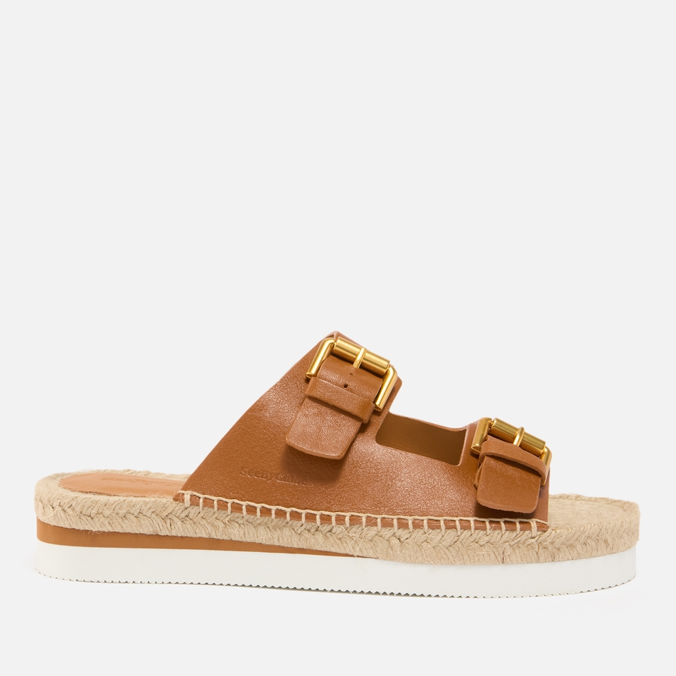 See By Chloe Women s Glyn Leather Double Strap Espadrille Sandals 8 Allsole