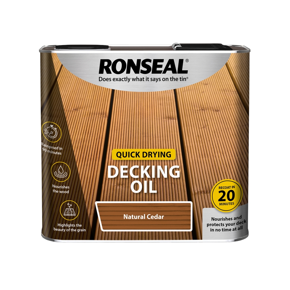 Ronseal Quick Drying Decking Oil Natural Cedar - 2.5L
