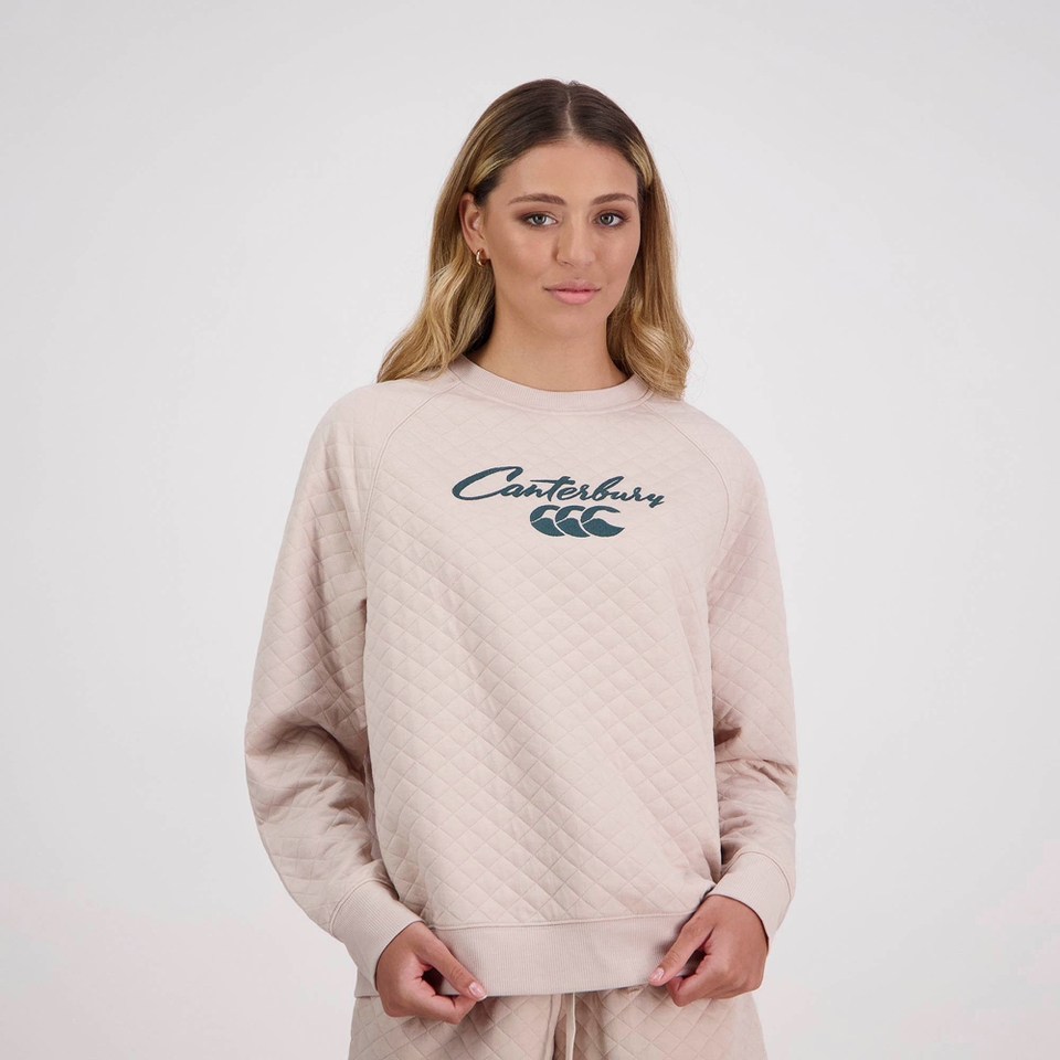 WOMENS SCENE-SET CREW OATMEAL