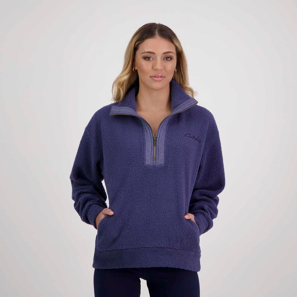 WOMENS SCENE-SET 1/4 ZIP INDIGO