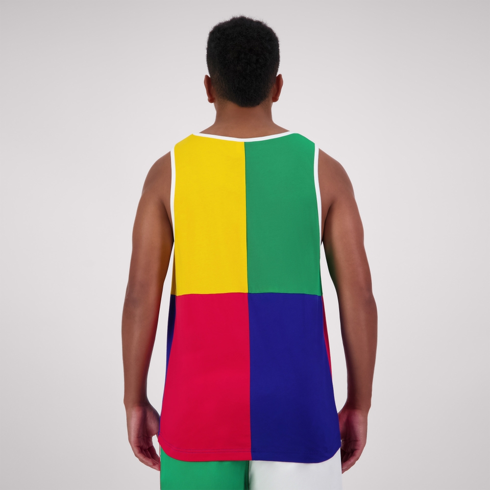 MENS HARLEQUIN SINGLET ASSORTED