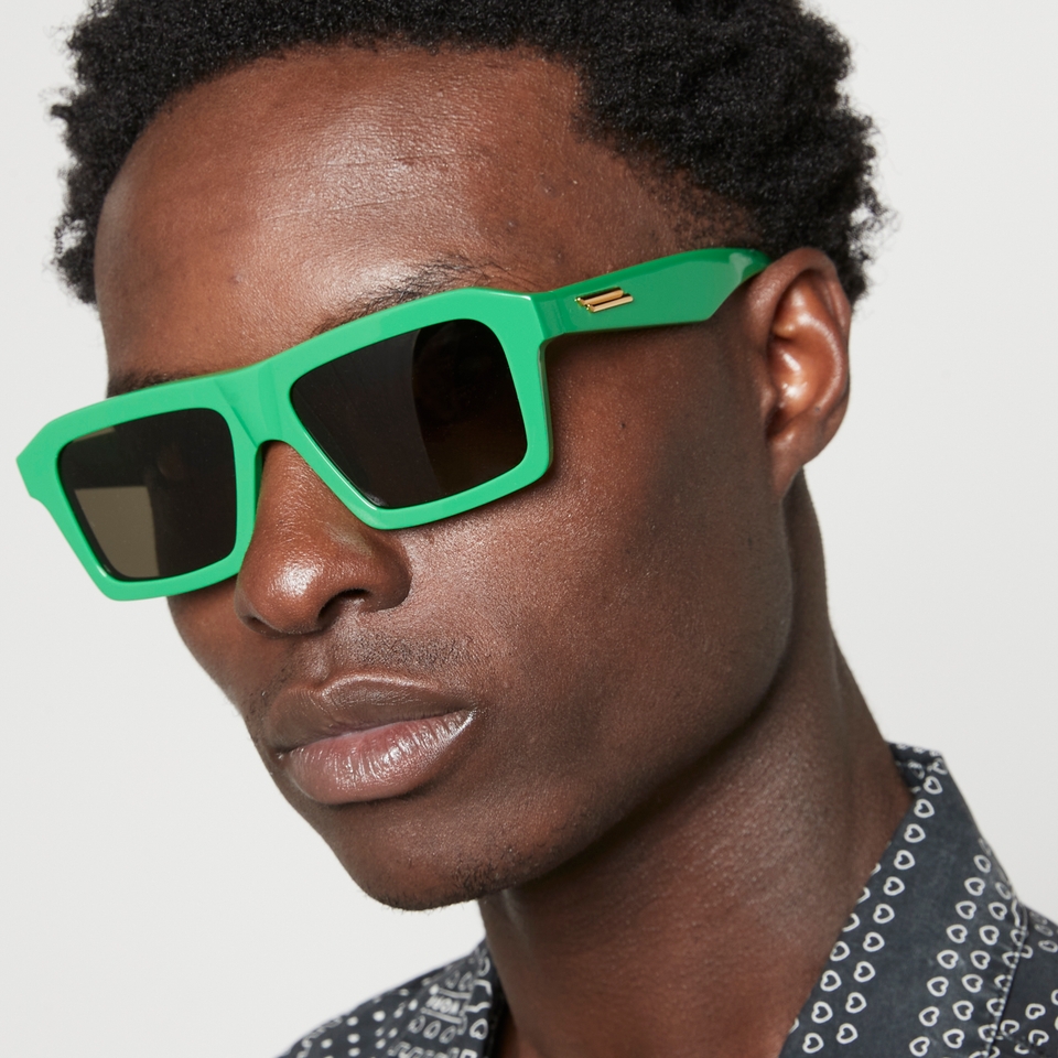 Bottega Veneta Acetate Oversized Square Sunglasses