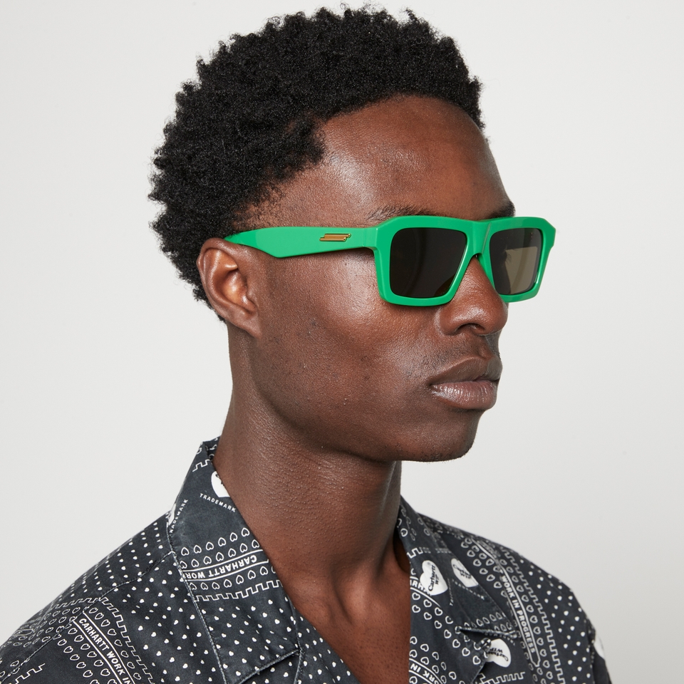 Bottega Veneta Acetate Oversized Square Sunglasses