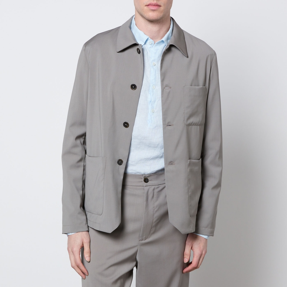 Tシャツ・カットソー BARENA FW25 'Visal' overshirt (OSU53000478 390) BARENA Visal Wool Overshirt for Men | MR PORTER