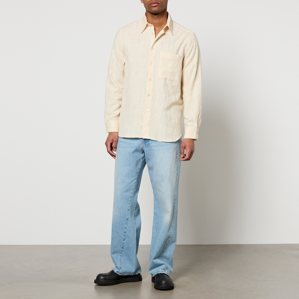 Sunflower Ace Textured Cotton-Jacquard Shirt - M | Coggles