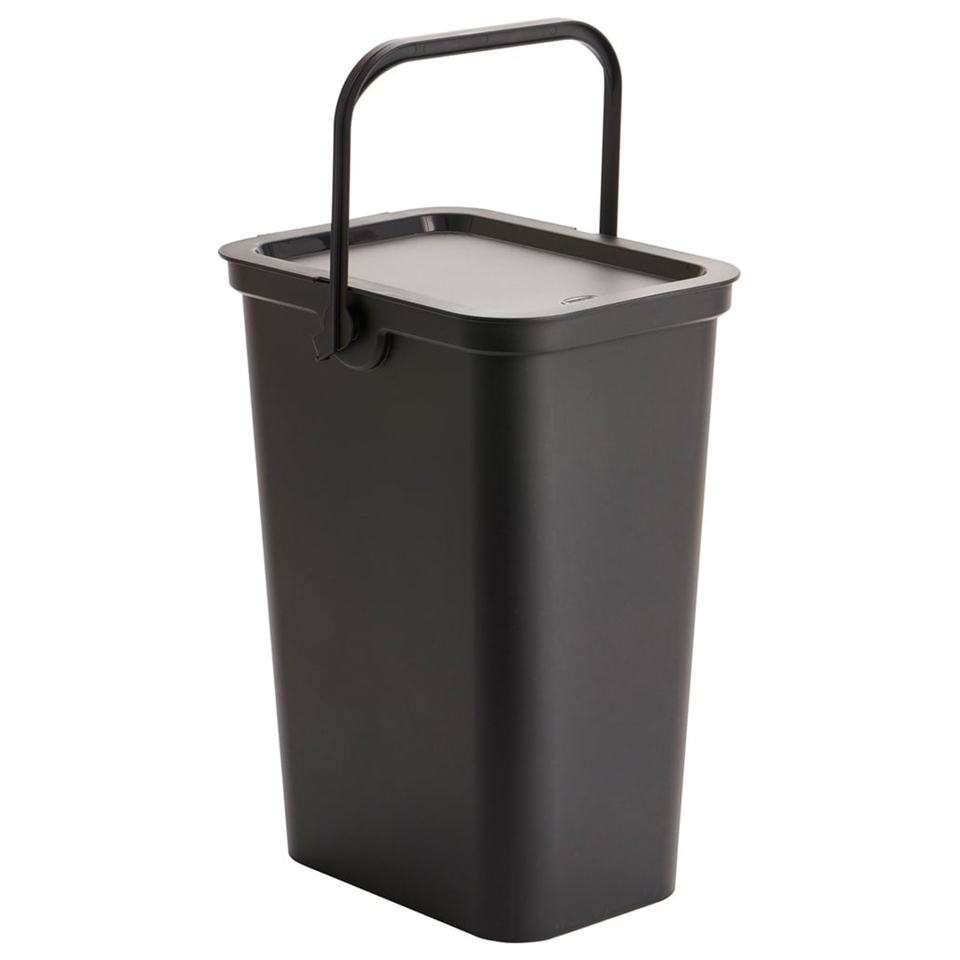 25L Recycling Bin with Handle - Black