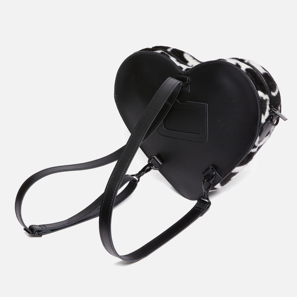 Dr. Martens Heart Leather and Faux Fur Backpack