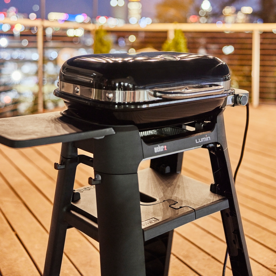 Weber Lumin Compact Electric BBQ with Stand - Black