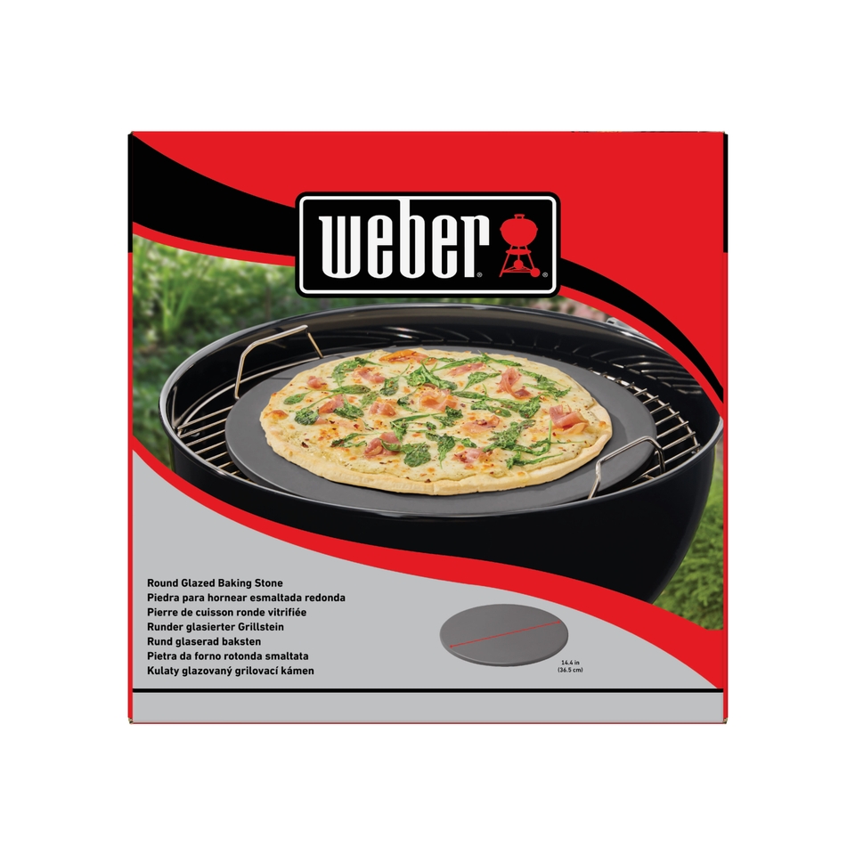 Weber Glazed BBQ 36cm Round Pizza Stone