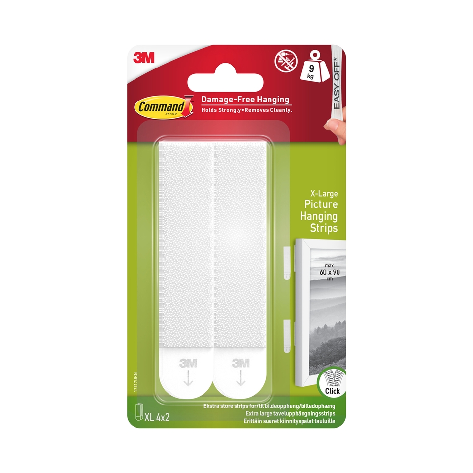 Command Adhesive X-Large Heavyweight Picture Hanging Strips - White (up to 9 kg)