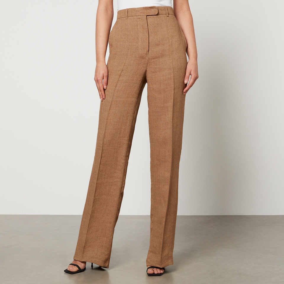 MAX MARA STUDIOアウトレット「ALCANO」リネン ストレートパンツ 15179411-1285134880210847.jpg