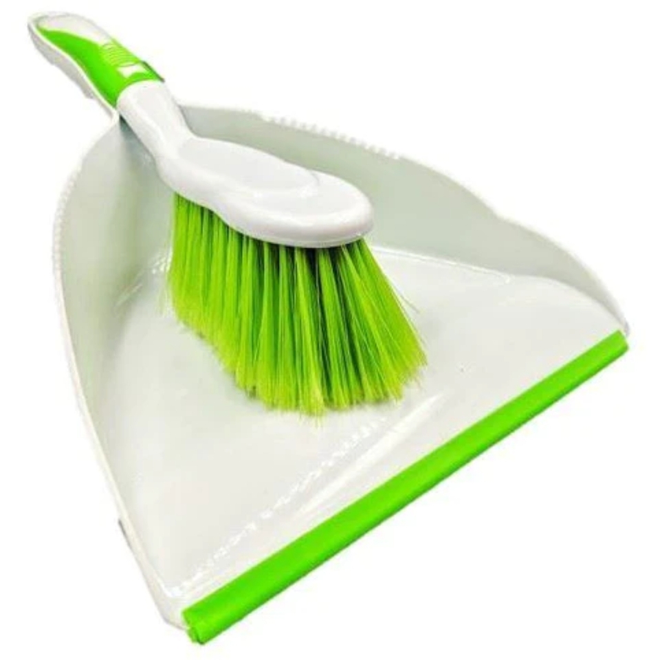 Duzzit Indoor Bright Dustpan and Brush Set (Assorted Colours)