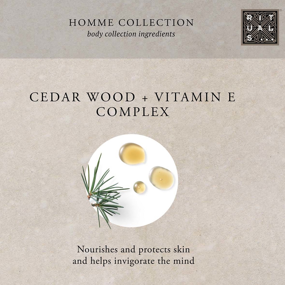 Rituals Homme Collection Cedar Wood and Vitamin E Complex Foaming Body Wash 200ml