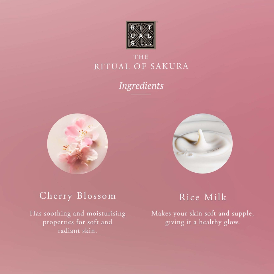Rituals The Ritual of Sakura Floral Cherry Blossom and Rice Milk Sakura Foaming Body Wash 200ml
