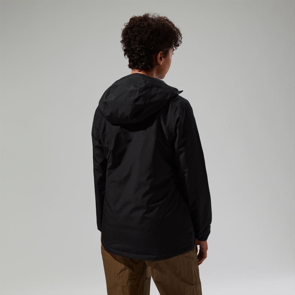 Isolierte wasserdichte Deluge Pro 3.0 Damen-Jacke - Schwarz
