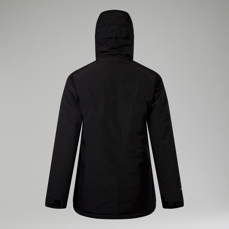 Isolierte wasserdichte Deluge Pro 3.0 Damen-Jacke - Schwarz