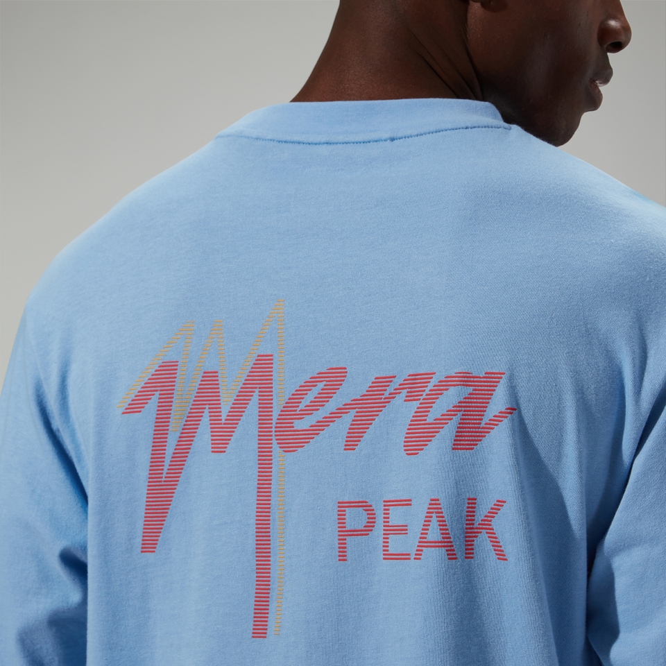 Unisex Mera Peak Long Sleeve T-Shirt - Blue