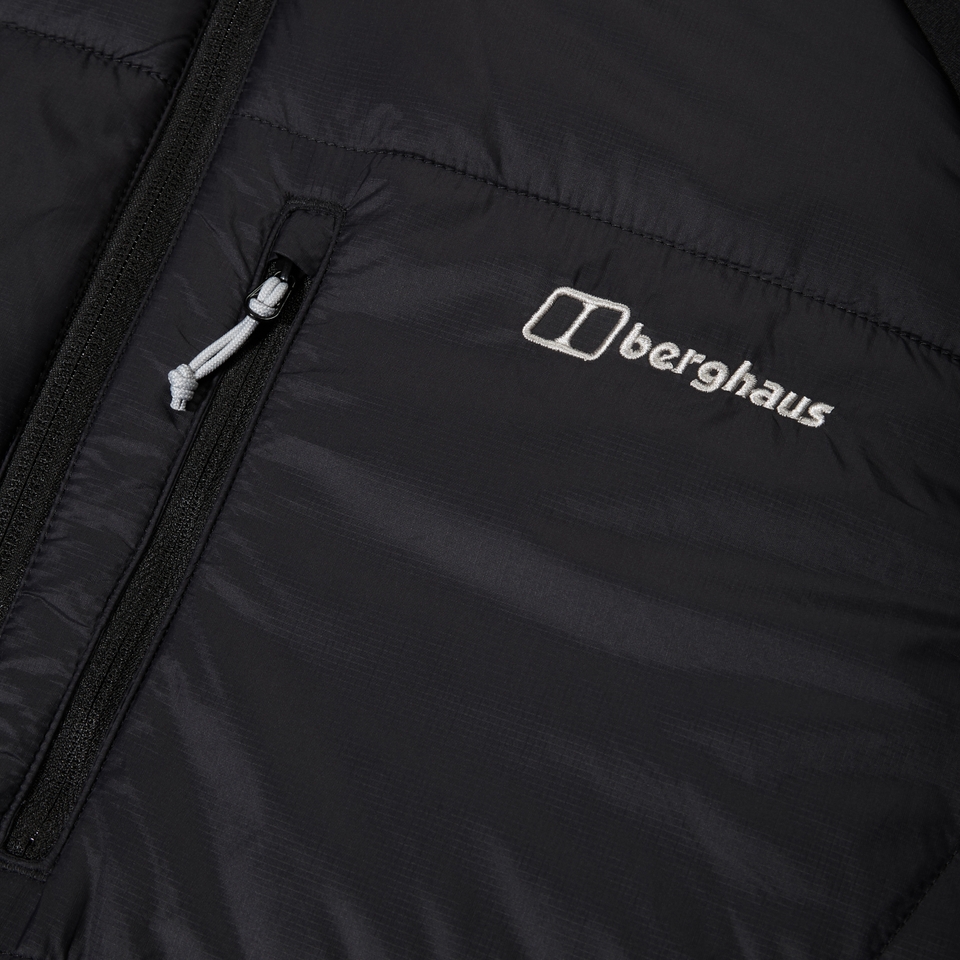 Trawden Hybrid-Kapuzenjacke für Herren - Schwarz
