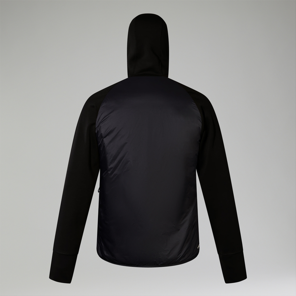 Trawden Hybrid-Kapuzenjacke für Herren - Schwarz