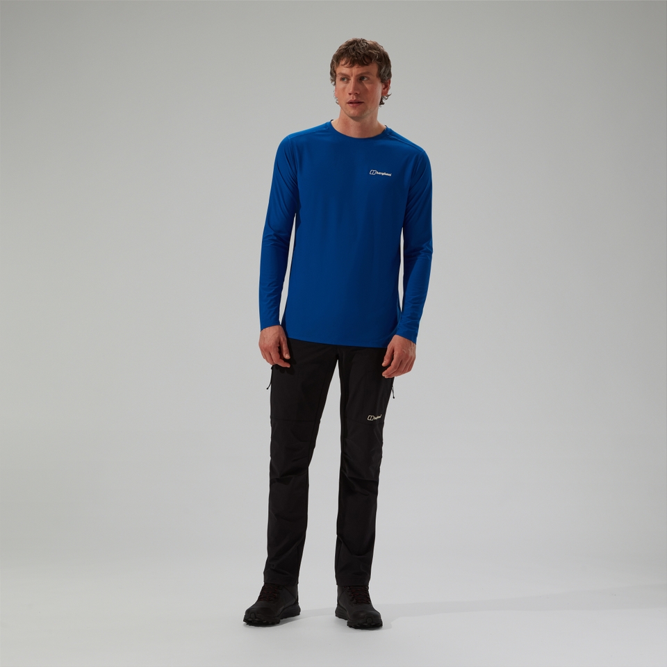 Men's 247 Half Zip Long Sleeve Tech Tee - Blue