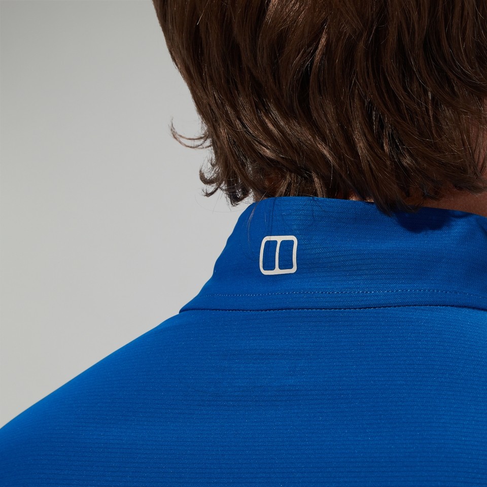 Men's 247 Half Zip Long Sleeve Tech Tee - Blue