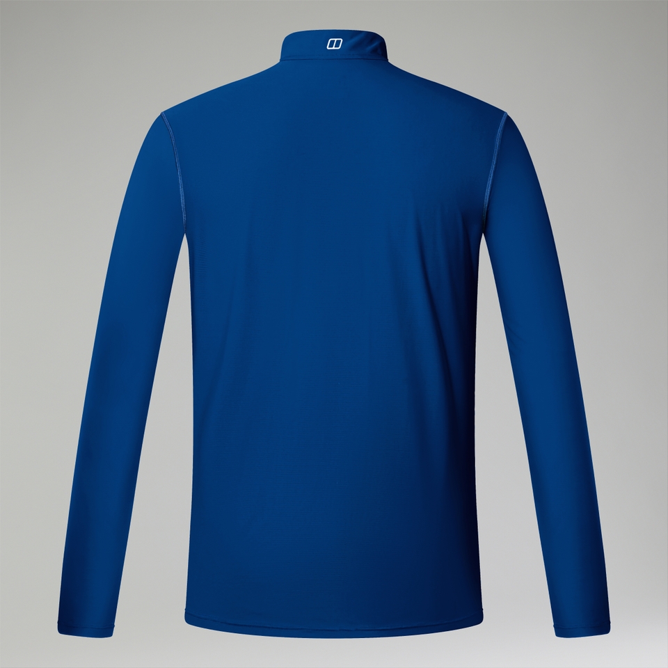 Men's 247 Half Zip Long Sleeve Tech Tee - Blue