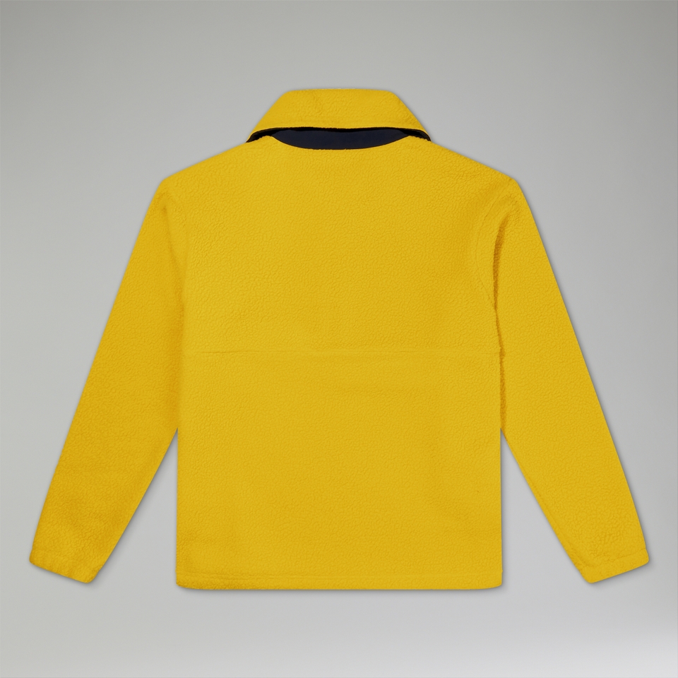 Unisex Rhynie Aztec Half Zip Fleece - Yellow/Blue