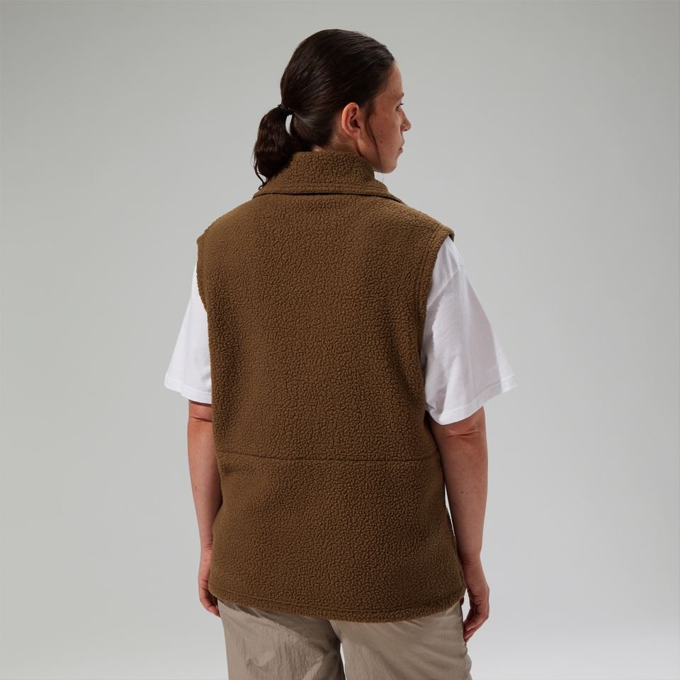Fleece-Gilet Rhynie Aztec Unisex-Jacke - Braun/Schwarz