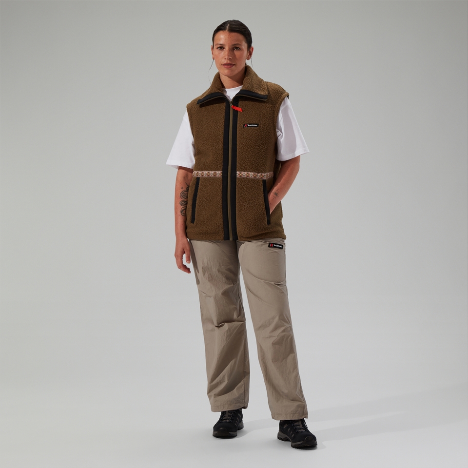 Fleece-Gilet Rhynie Aztec Unisex-Jacke - Braun/Schwarz
