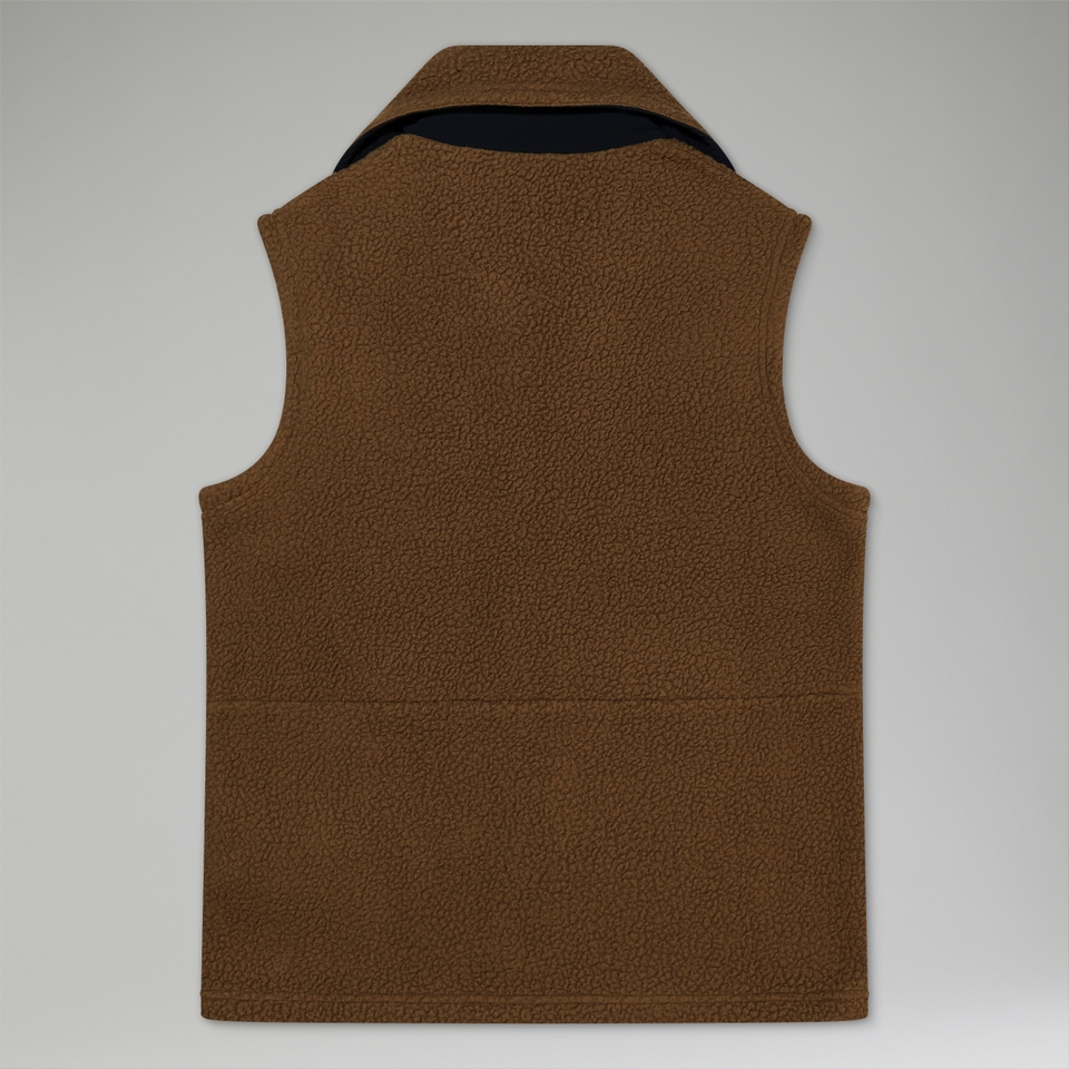 Fleece-Gilet Rhynie Aztec Unisex-Jacke - Braun/Schwarz