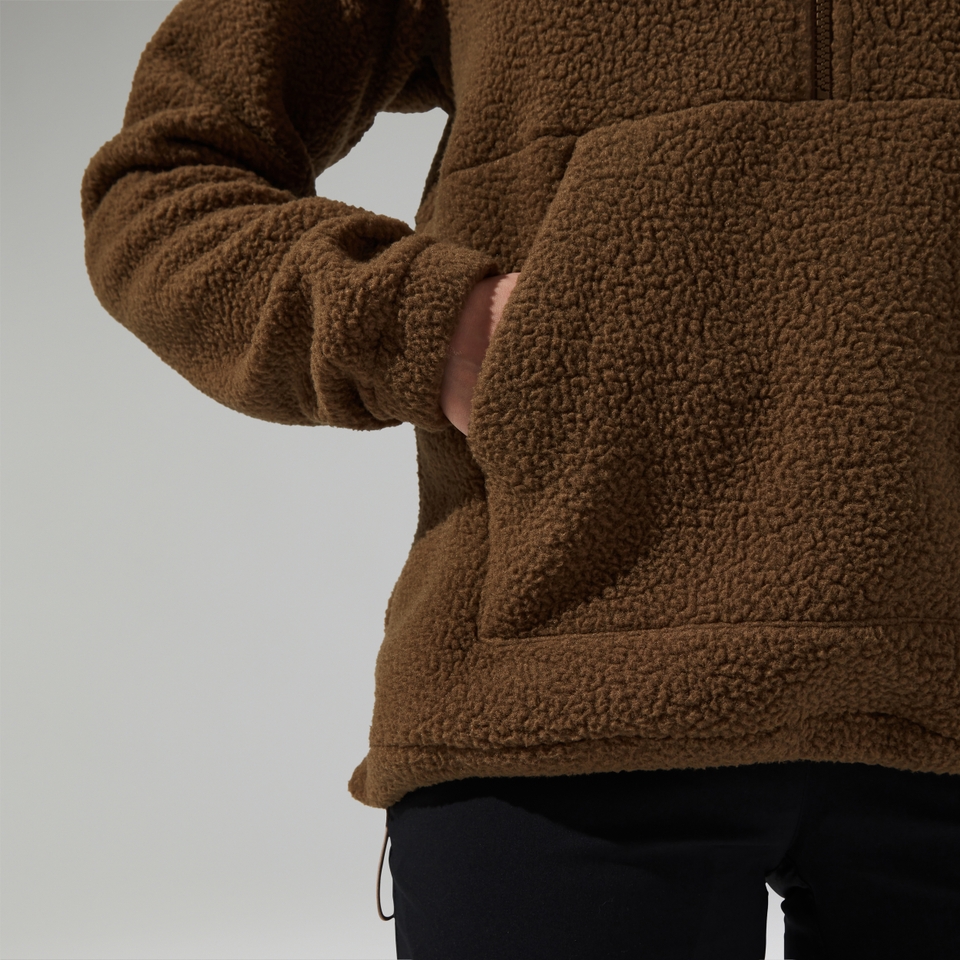 Women's Hawksker Half Zip Fleece - Brown