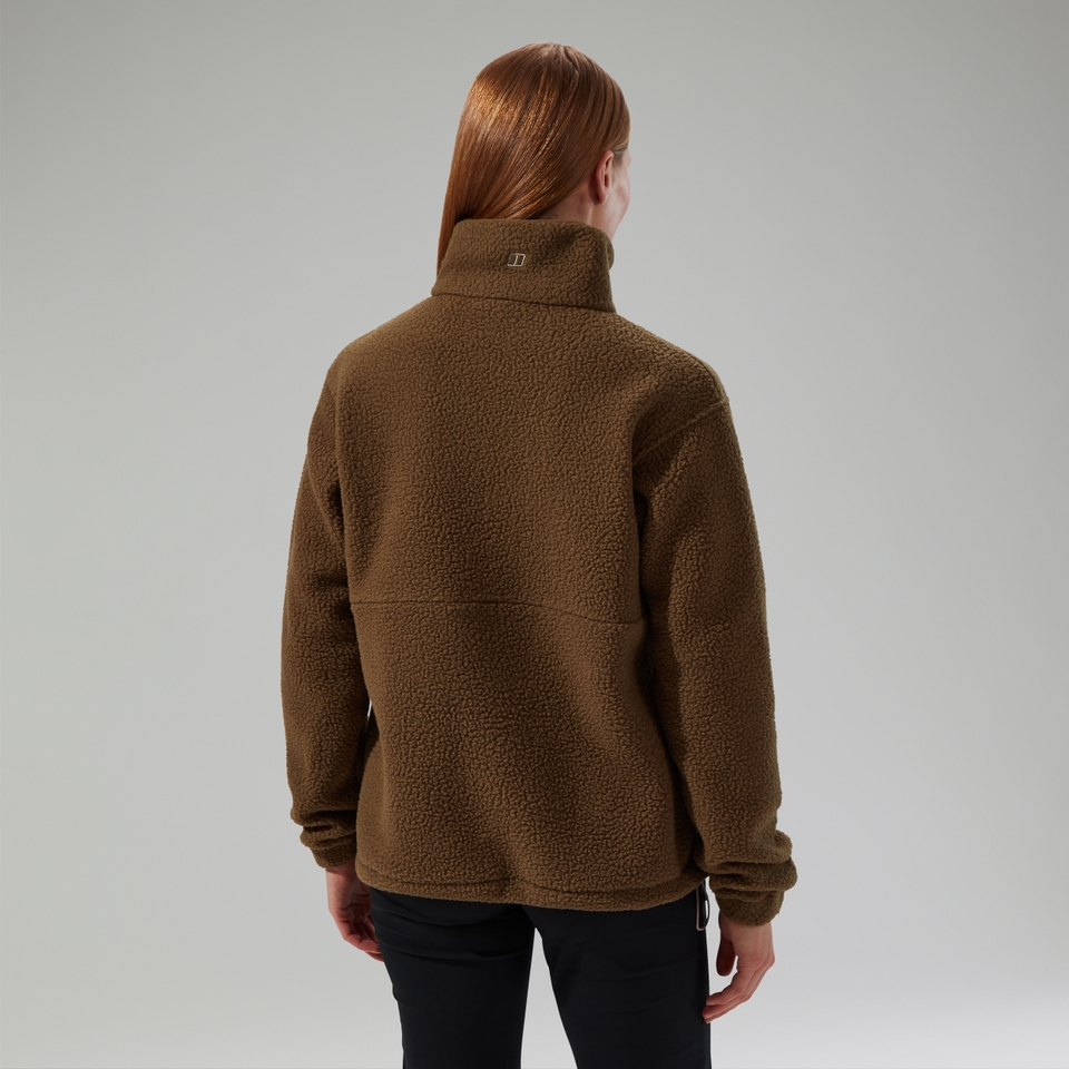 Women's Hawksker Half Zip Fleece - Brown