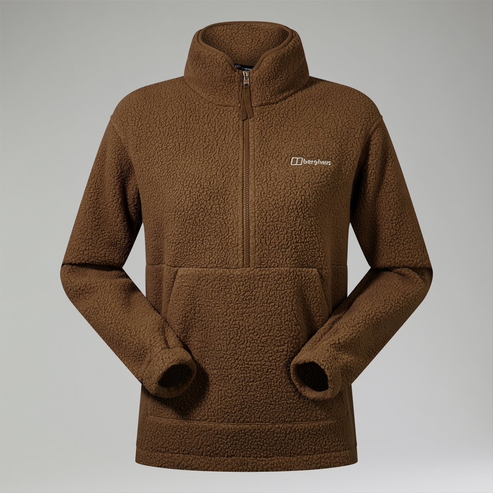 Women's Hawksker Half Zip Fleece - Brown