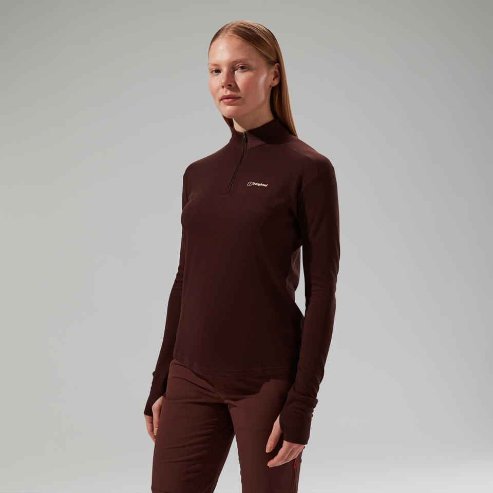 Women's Ivyhill Half Zip Top - Brown